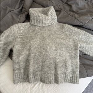& Other Stories Light Gray Turtleneck Sweater